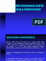 NI Instrument and Cheque crossing, Endorsement