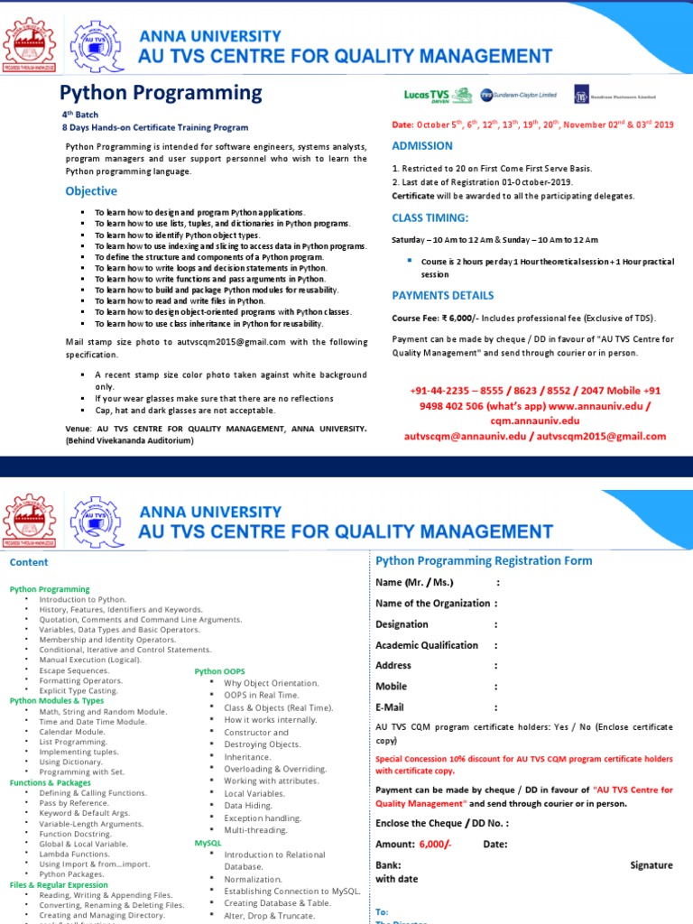 Python Programming: Objective | PDF | Python (Programming Language ...