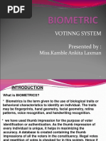 Votinng System Presented By:: Miss - Kamble Ankita Laxman