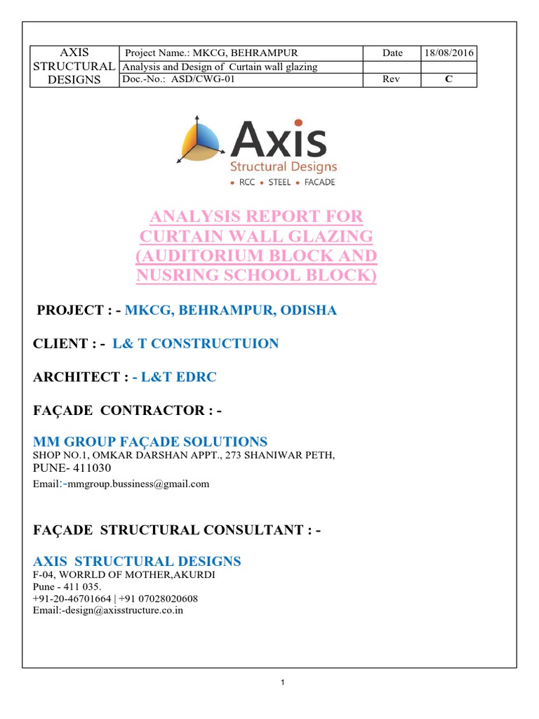 Facade Calculation | PDF | Bending | Strength Of Materials