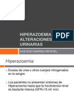 Hiperazoemia y Alteraciones Urinarias