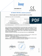 Certificat Conformitate - Knauf - Gipscarton