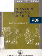 Eski Turk Devletlerinde Idari Askeri Unvanlar Ve Terminler Abdulkadir Donuk PDF