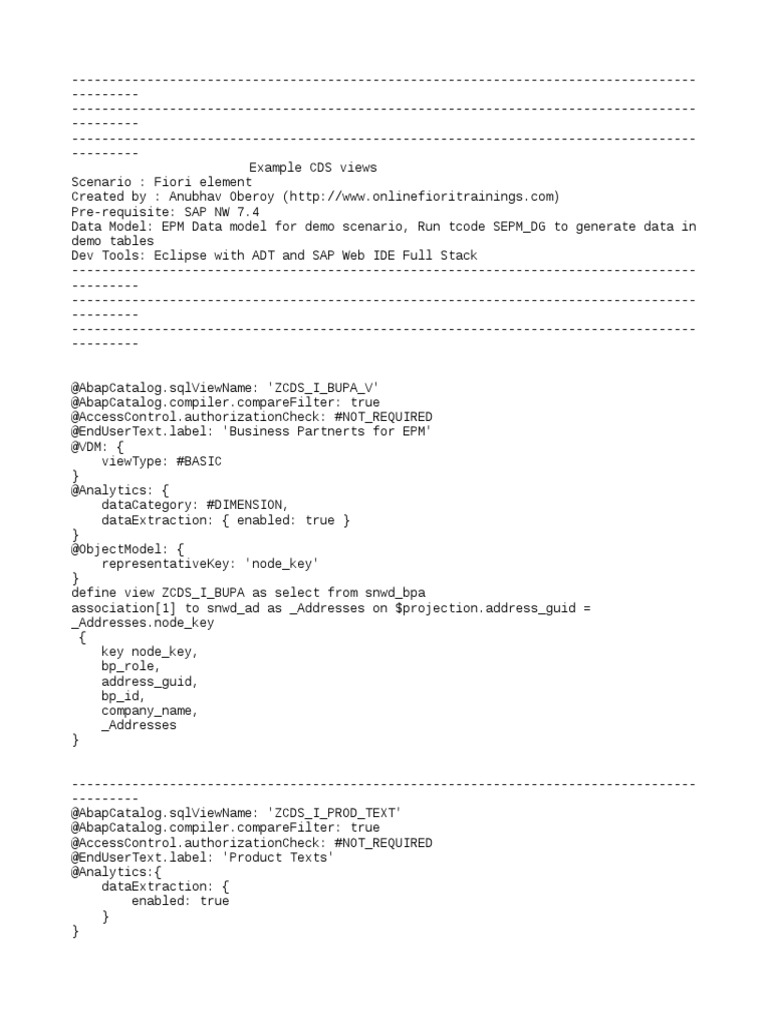 CDS Views for Fiori Applications | PDF | Information Retrieval ...