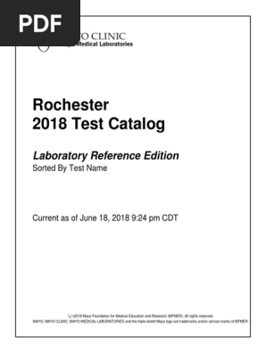 Rochester Test Catalog Catalog Library