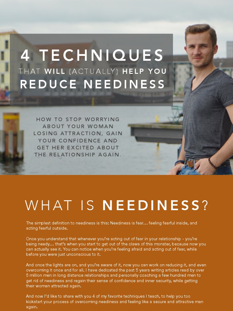 Reduce Neediness 4 Techniques | PDF | Seduction