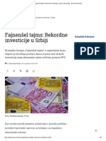 Fajnenšel Tajms - Rekordne Investicije U Srbiji - Ekonomija - Dnevni List Danas