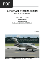 Aerospace Systems Design: AERO 4003 - Fall 2018 P V Straznicky