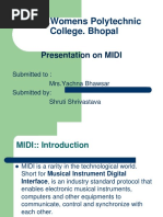 Govt - Womens Polytechnic College. Bhopal: Presentation On MIDI