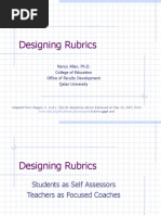 Designing Rubrics: Nancy Allen, Ph.D. College of Education Office of Faculty Development Qatar University