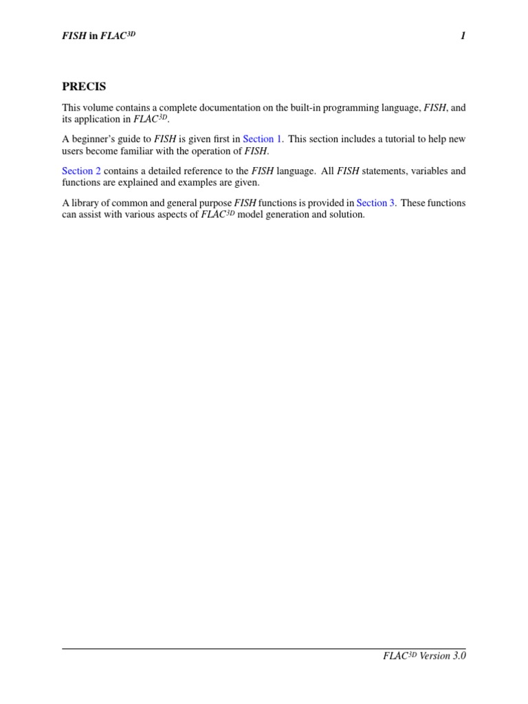 FISH Programming Guide for FLAC3D | PDF | Computers