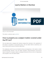 RTI in Case of Property Matters in Mumbai: Monika