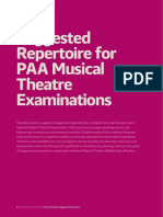 Paa Musical Theatre Suggested Repertoire