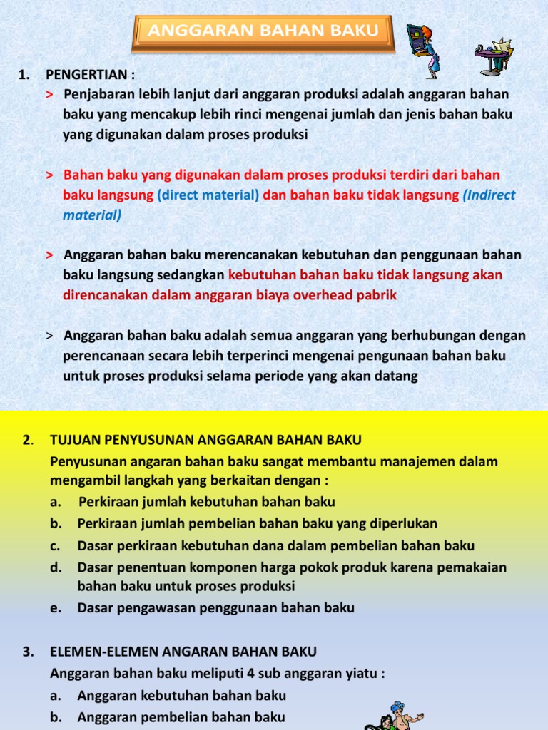 Anggaran Bahan Baku | PDF