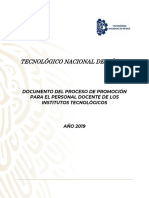 Documento Del Proceso de Promoción Para El Personal Docente de Los Its 2019