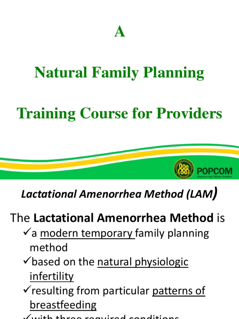 A Natural Family Planning Training Course For Providers PDF Female