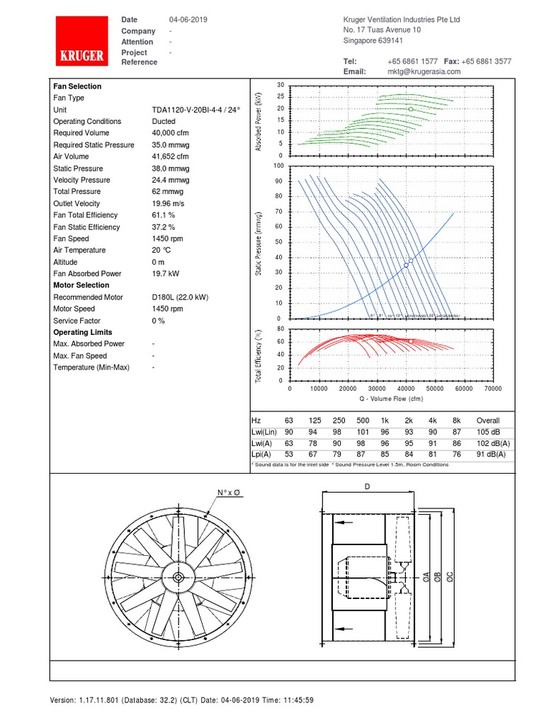 Kruger Ventilation Fan Selection Report | PDF | Energy Technology ...