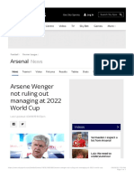 Arsene Wenger Not Ruling Out Managing at 2022 World Cup - Football News - Sky SP