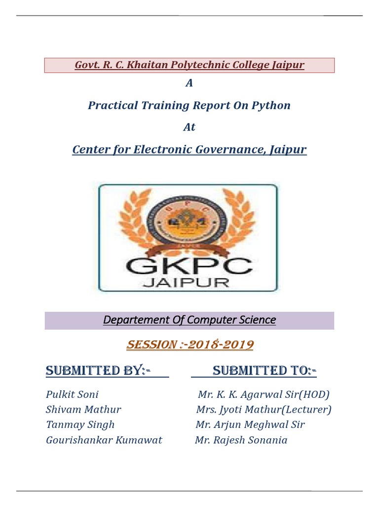 Center For Electronic Governance, Jaipur: A Practical Training Report ...