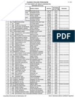 1st Year Merit List 2019 (Male) PDF