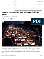 Difficult Road Ahead For Auto Industry With BS-VI: Siam: Home Latest News