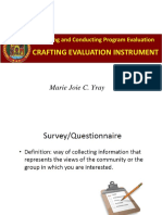 Report On Crafting Evaluation Instrument