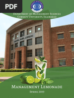 Management Lemonade: Department of Management Sciences Comsats University, Islamabad