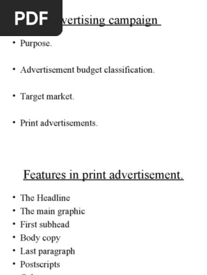 Advertising Campaign