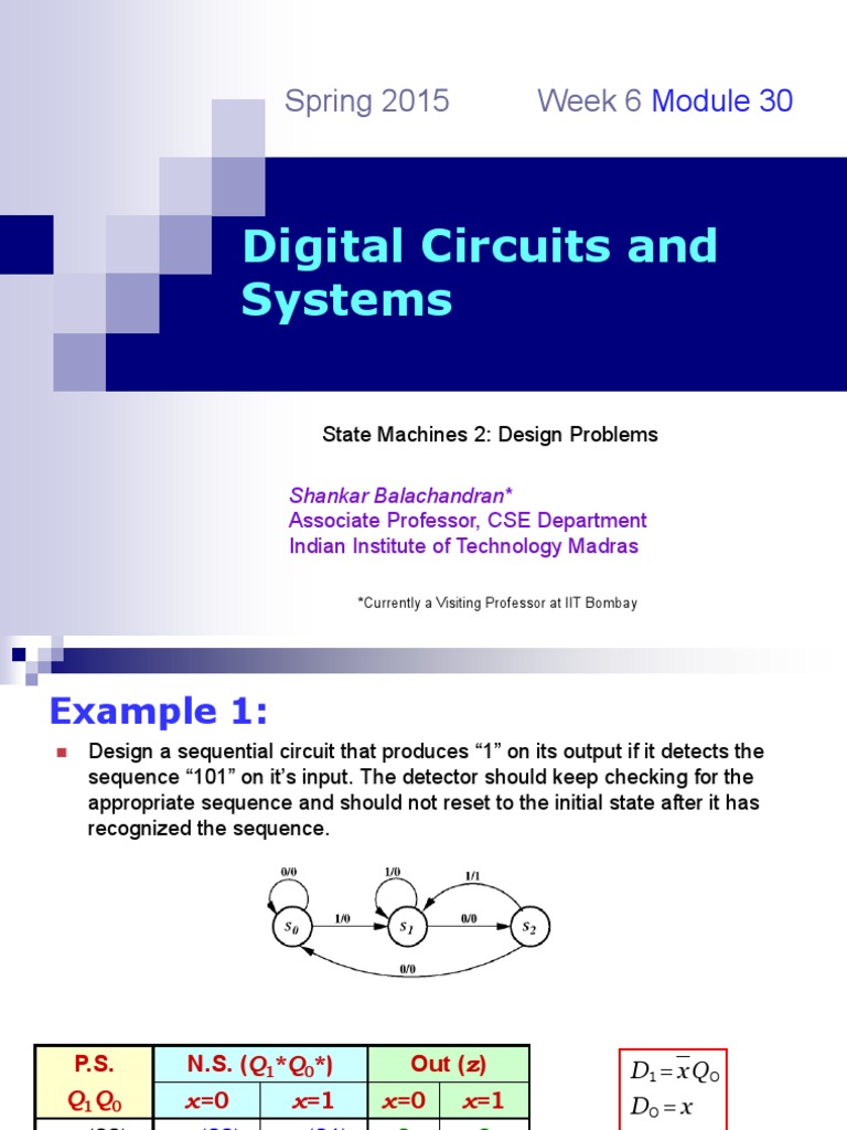 3-Bit Sequence Detector Design | PDF | Digital Electronics | Electrical ...