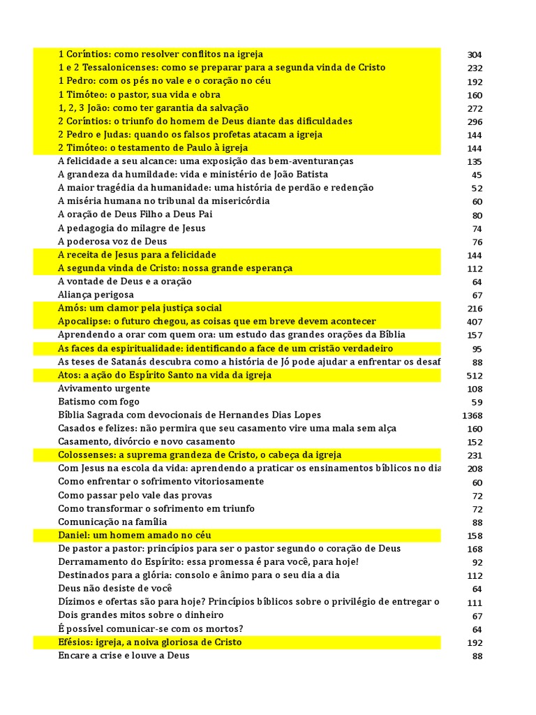 Livros Do Hernandes Dias Lopes Pdf Igreja Cristã Jesus