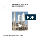 Manual de operação para central de concreto ERIE