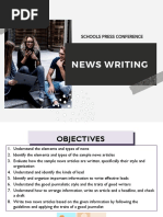 News Writing: Schools Press Conference