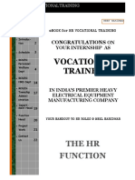 Vocational Trainee: The HR Function