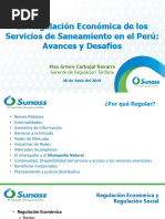 Avances y Desafíos de La Regulación Económica de Los Servicios de Saneamiento - Max Carbajal - SUNASS Evento ANEPSSA