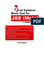 10 Full Syllabus Mock Test For IIT JEE Main C P Publication Career Point Kota Physics Chemistry Mathematics IITJEE Questions and Solutions Practice Exam PDF