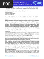 An Analysis of Factors Influencing Learners' English Speaking Skill