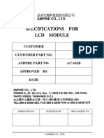 Specifications for AMPIRE AC-162B 16x2 LCD Module