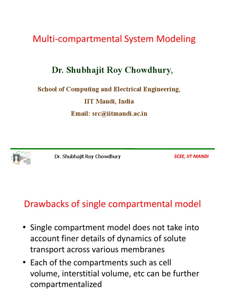 Multi compartmental system modeling dr shubhajit roy chowdhury pdf