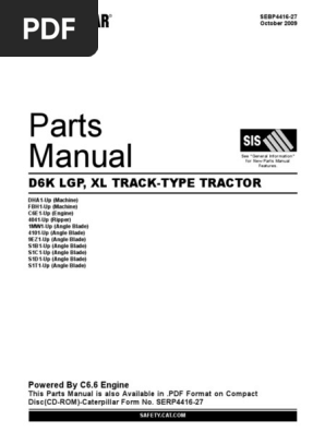 Cat D6k Operators Manual