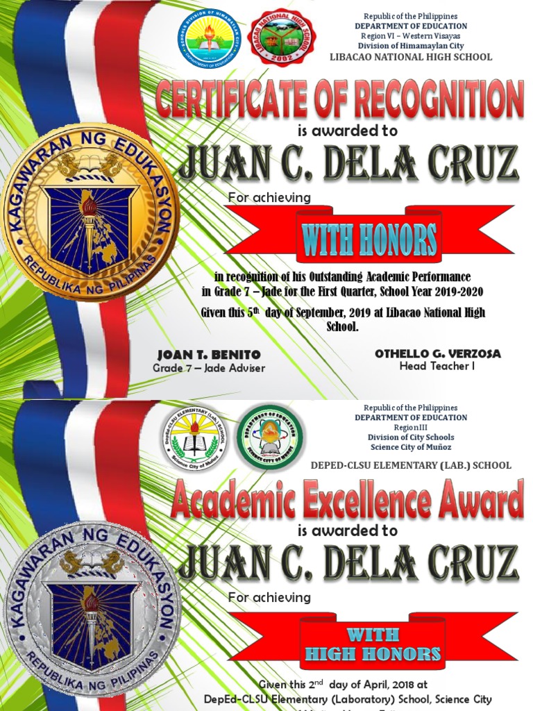 Classroom Based Certificate 2017 2018 By Sir Xerces Pptx Learning Schools