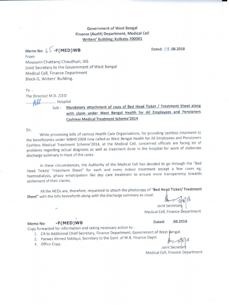 65F (MED) WB Bed Head Ticket or Treatment Sheet PDF PDF