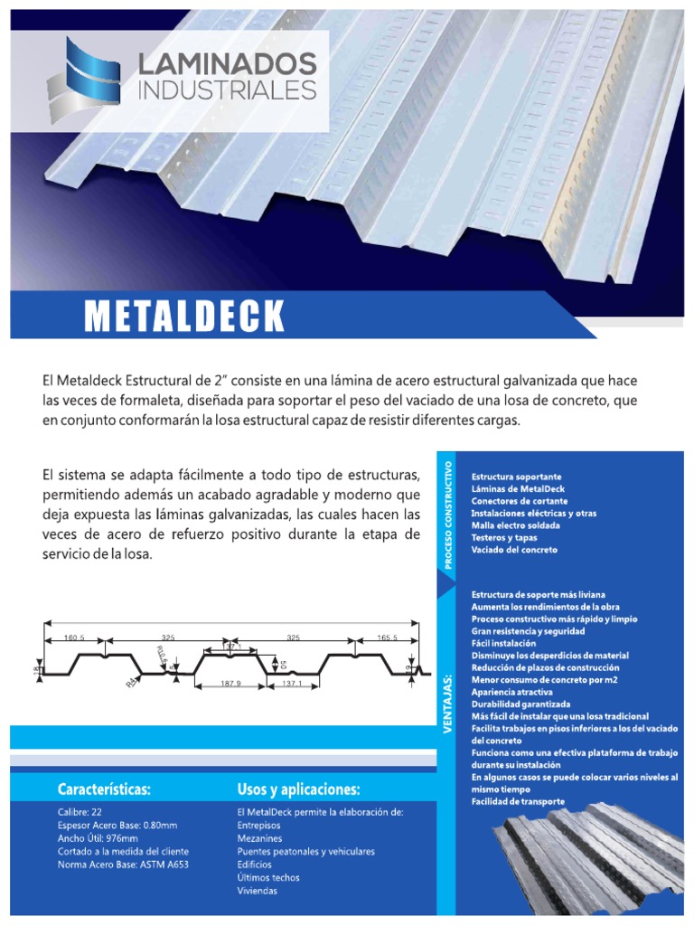 Ficha Tecnica Metaldeck | PDF