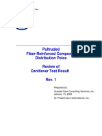 Pultruded Fiber-Reinforced Composite Distribution Poles Review of Cantilever Test Result Rev. 1