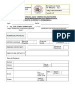 ITSCH-VI-PO-008-05 Formato para Solicitud de Residencias Profesionales