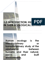 1.0 Introduction: Humans in Their Ecological Setting