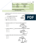 Prueba Diferenciada Matemticas Igualdad y Desigualdad