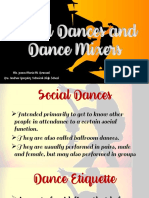 Social Dances Etiquette and Mixers