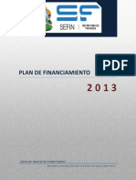 Plan de Financiamiento 20131