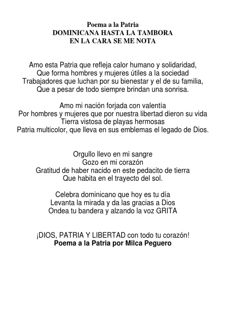 Poema A La Patria | PDF