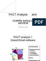 PACT Analysis - Usability Report